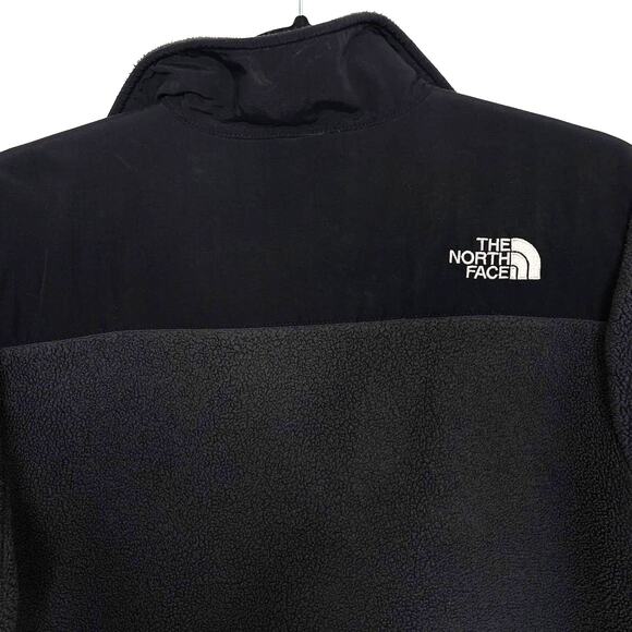 The North Face Boys Denali Fleece Jacket Gray Black Colorblock Medium M Full Zip - Picture 8 of 13